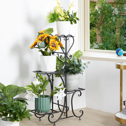 Metal outdoor indoor garden plant stand