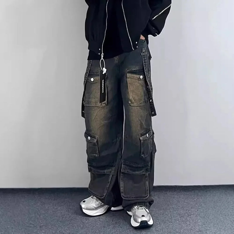 Men's Unique Jeans With Multiple Pockets