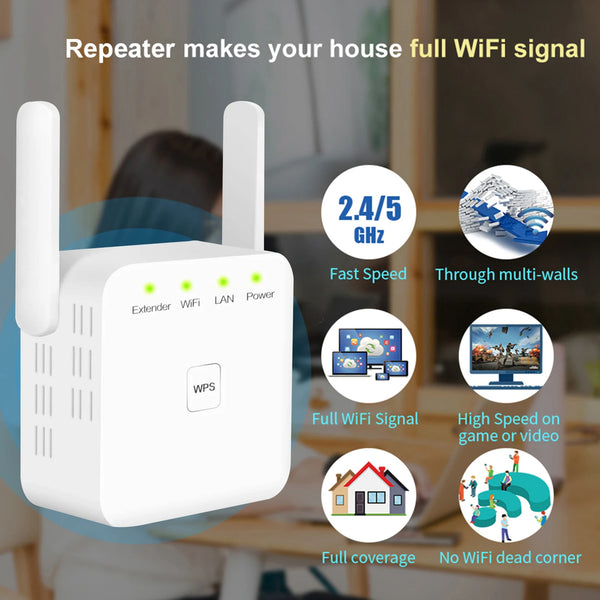 2.4G 300Mbps WiFi Wireless Signal Amplifier