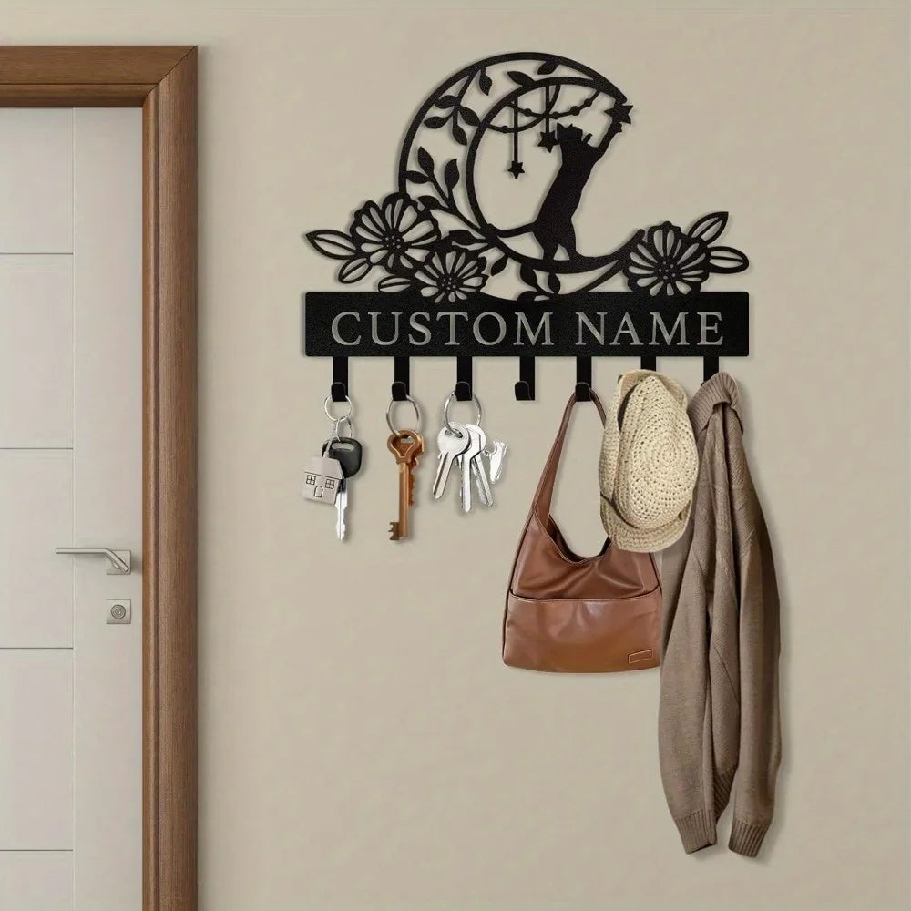 Stylish wall-mounted custom metal hooks