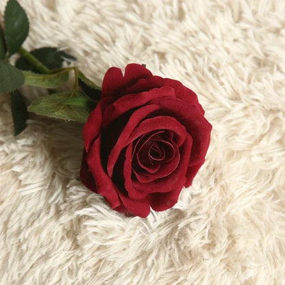 Beautiful silk roses bouquet flowers