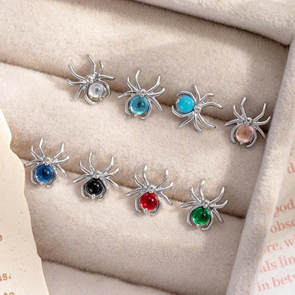 Goth Punk Style Multicolored Zircon Earrings