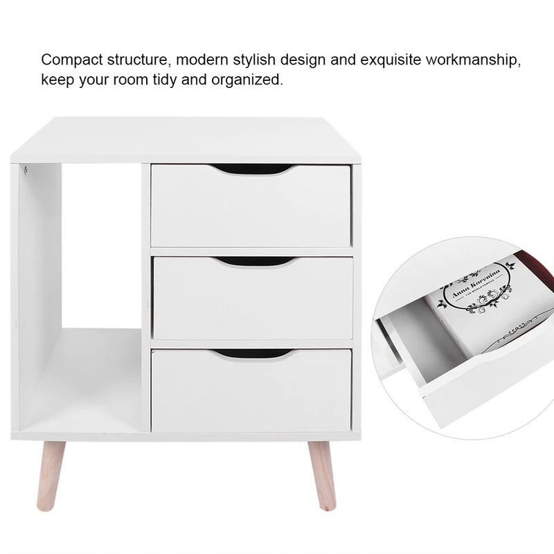 Night Stand Cabinet with Drawers