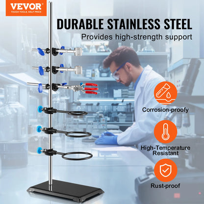Laboratory retort support stand set