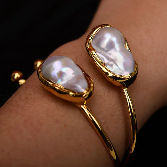 Pearl 24 K Gold Plated Bracelet