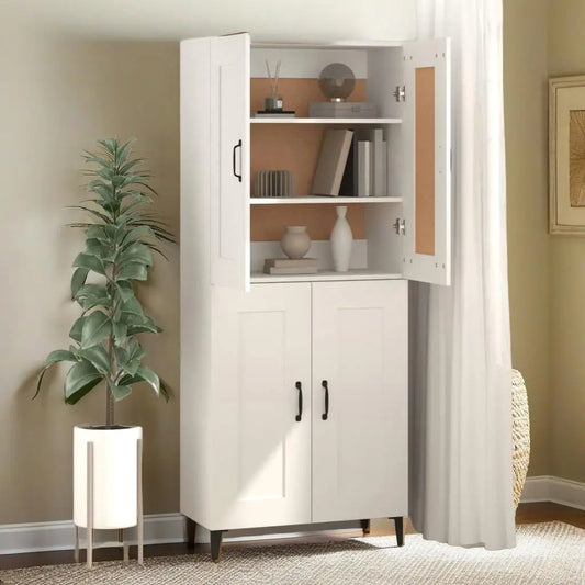 Modern white sideboard storage cabinet