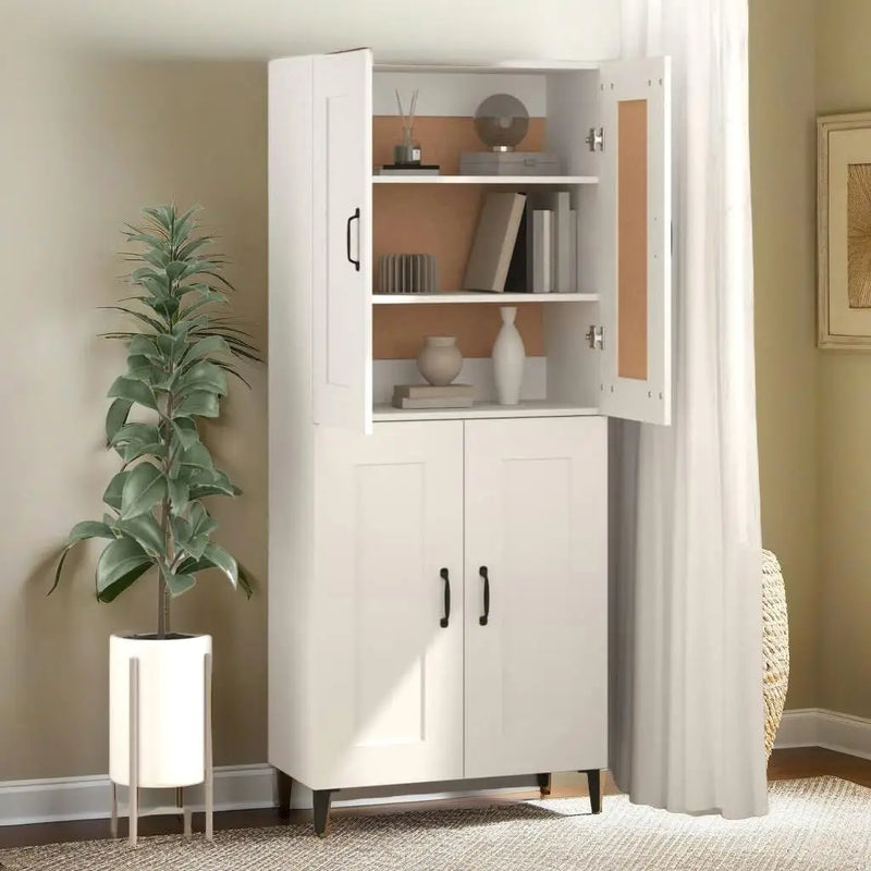 Modern white sideboard storage cabinet