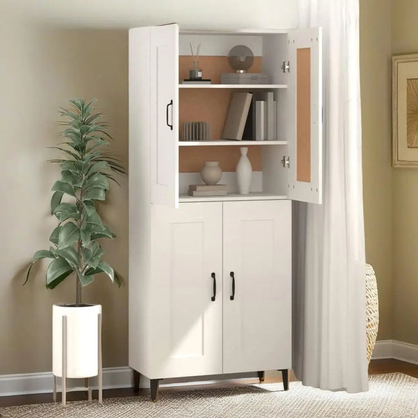 Modern White Sideboard Storage Cabinet