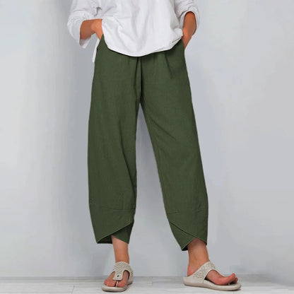 Vintage cotton and linen loose harem pants