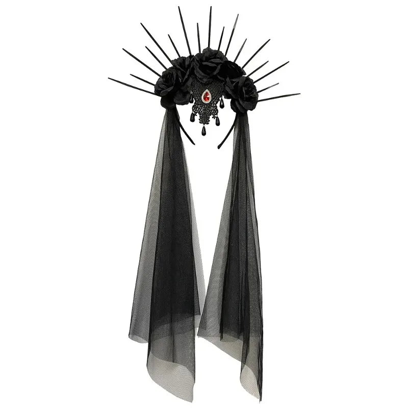 Gothic Architecture Halloween Rose Crown