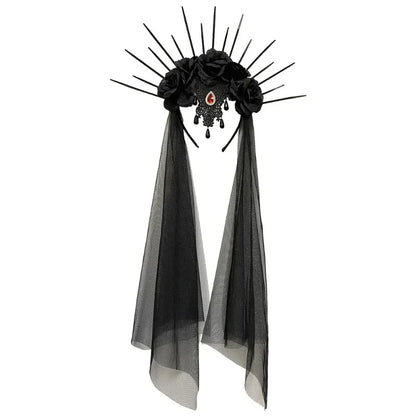 Gothic Architecture Halloween Rose Crown