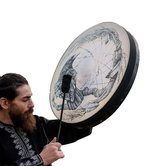 Shaman hand drum with rope