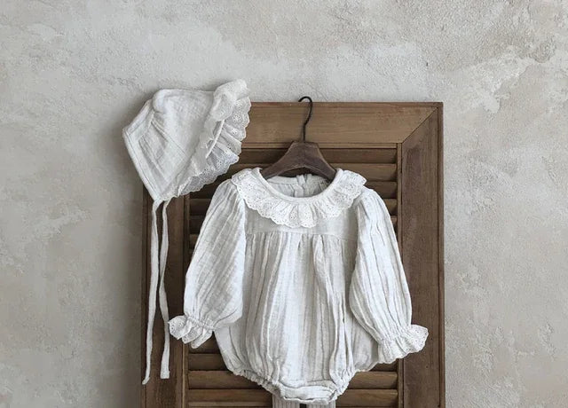 Lace Cotton Long Sleeve Princess Dress