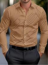 Comfortable Striped Soft Lapel Shirt
