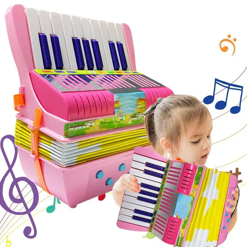 Lightweight 17Keys Button Accordion Toy