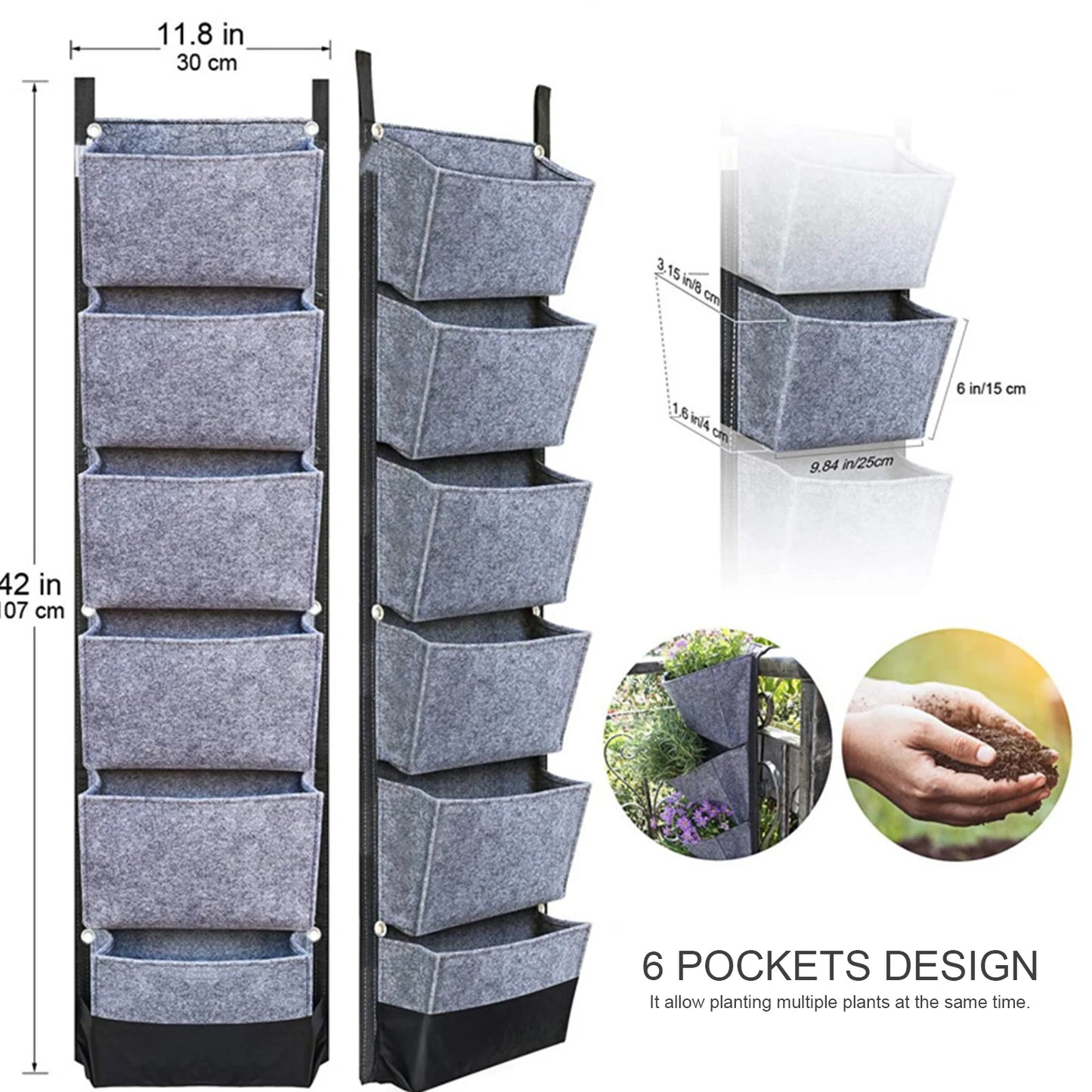 Vertical gardening flower pots