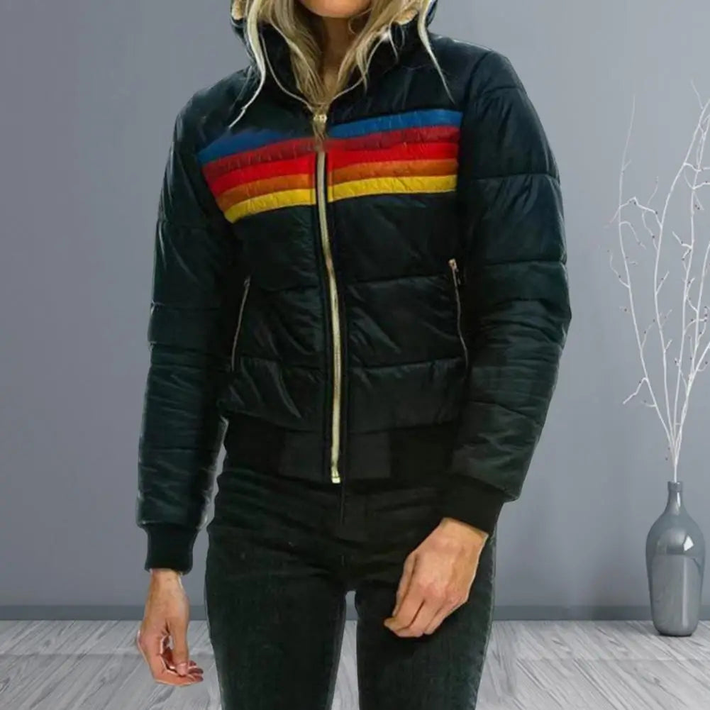 Women's trendy hooded parkas jacket
