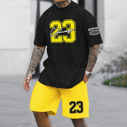 Loose digital print quick drying men's set