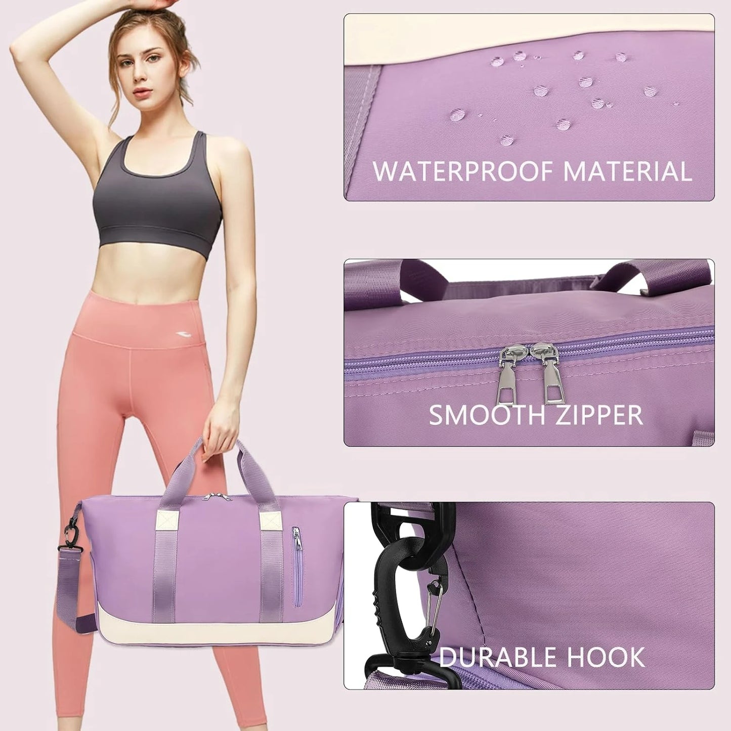 Lightweight compact and convenient duffel bag