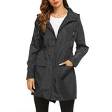 Windproof Long Hooded Coat