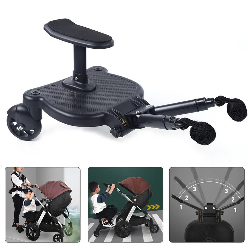 Pedal stroller glider ride seat