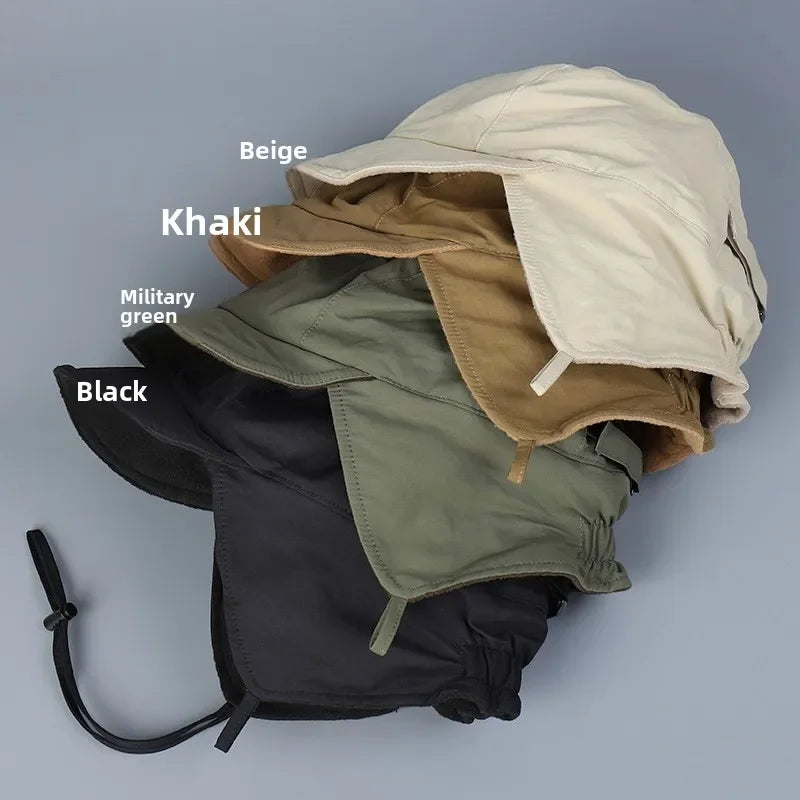 Warm ear protection windproof velvet pilot hat