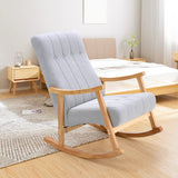 Velvet Upholstered Tufting Rocking Chair