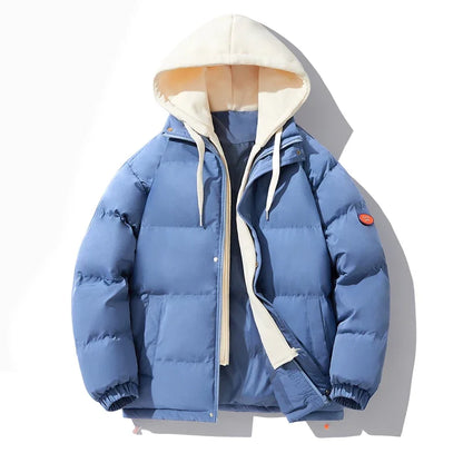Hooded parkas casual thicken warm jacket