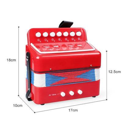 7 keys 2 bass small accordion educational musical instrument