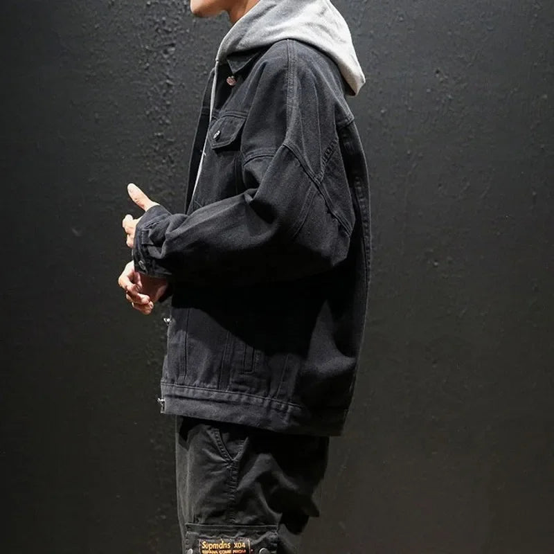 Men's trendy loose-fit denim jacket