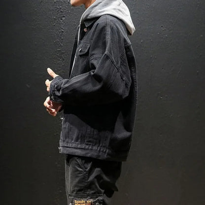 Men's trendy loose-fit denim jacket