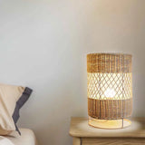 Retro Hand-woven Rattan Floor Lamp