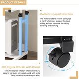 Portable Office Desk with Movable Wheels