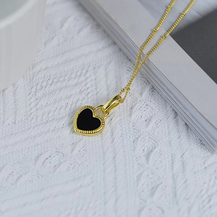 Elegant Clavicle Double-sided Love Necklace