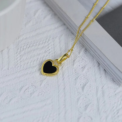 Elegant Clavicle Double-sided Love Necklace