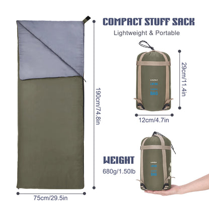 75cm outdoor envelope sleeping bag