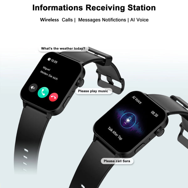 1.85" HD Fitness Watch with Heart Rate Sleep Monitor