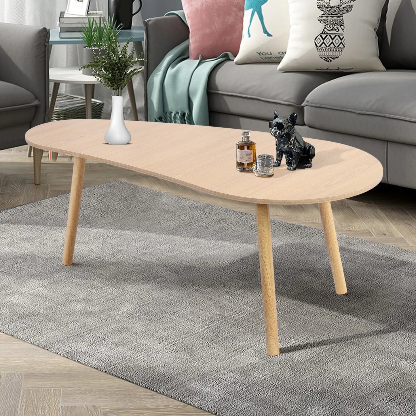 Stylish wooden coffee table