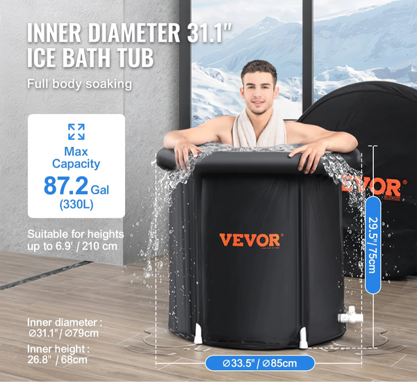 Portable Cold Water Folding Bathtub