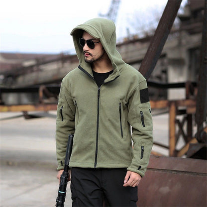Winter thermal fleece tactical jacket
