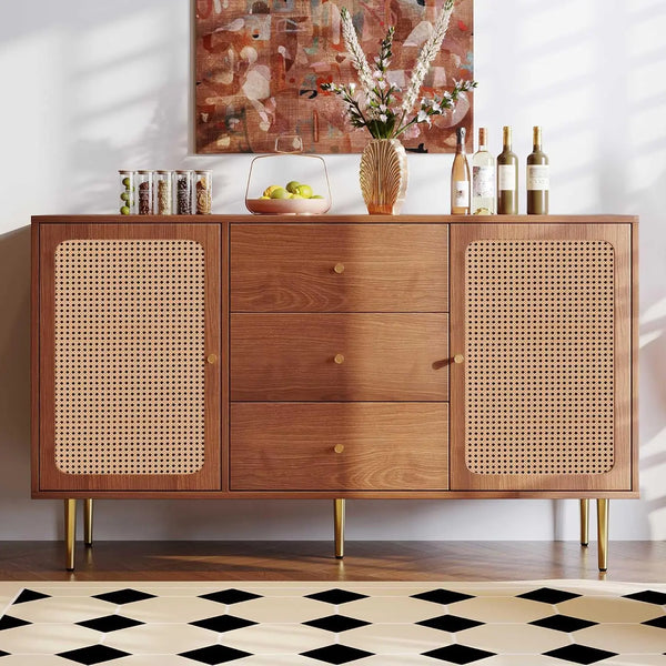 Rattan Sideboard Cabinet for Living Room