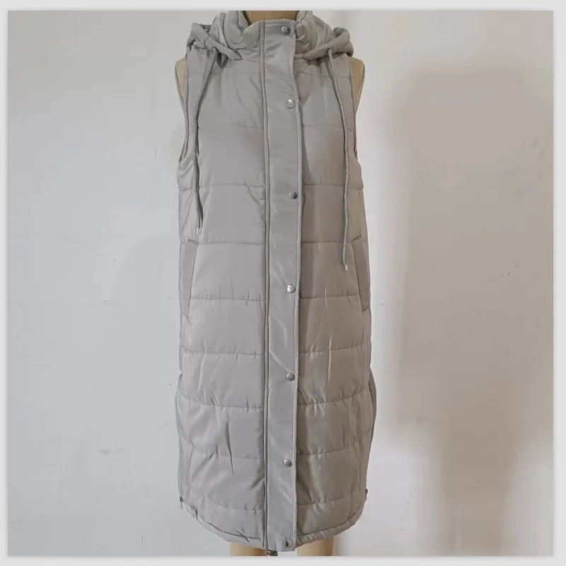 Loose Single-Breasted Cardigan Parkas Winter Vest Coat