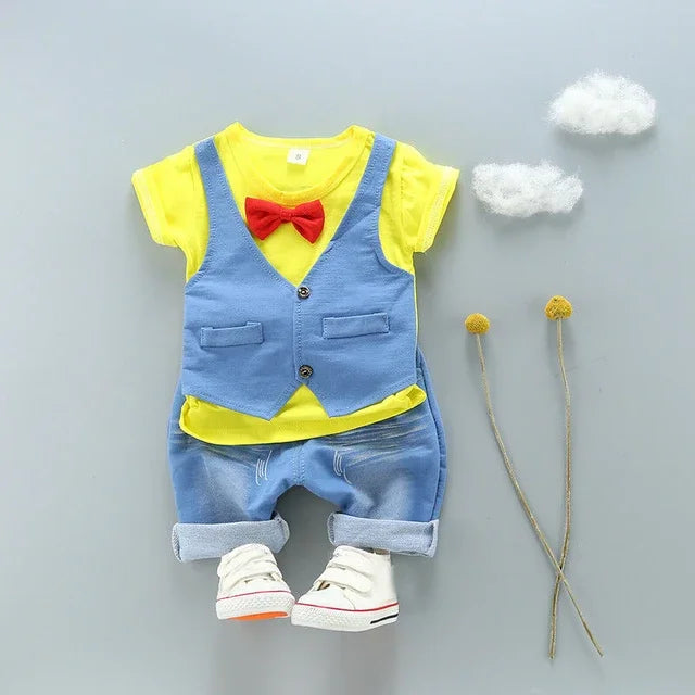 Cotton Cool Tee + Shorts Pants Clothes Set
