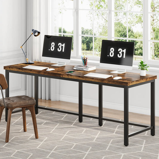 Large office double computer desk