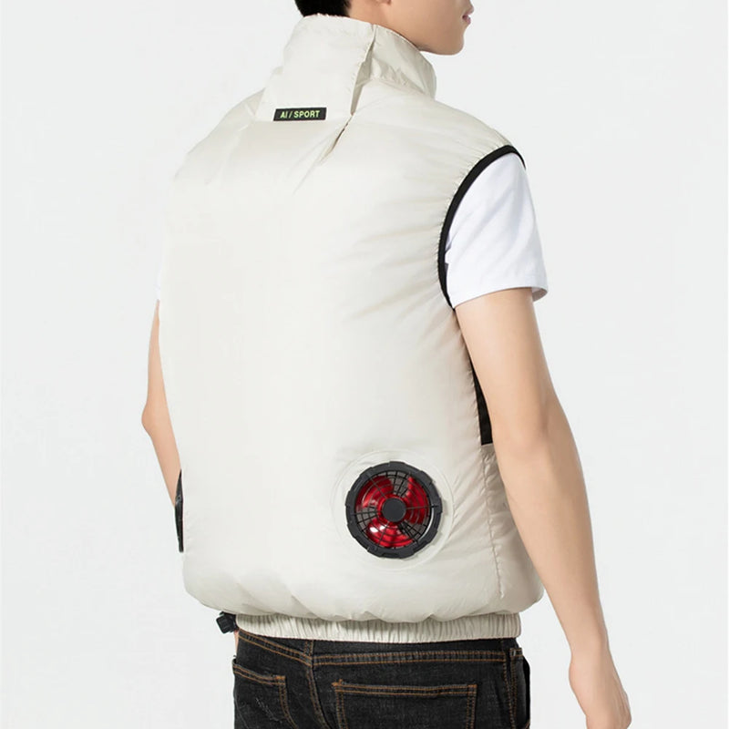 Breathable 3 Gear Wearable Cooling Fan Vest