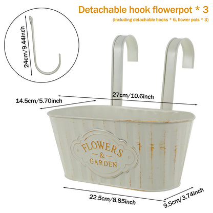 Hanging flower pot metal iron wall planter