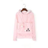Cute Cat and Dog Printed Hooded Sweater