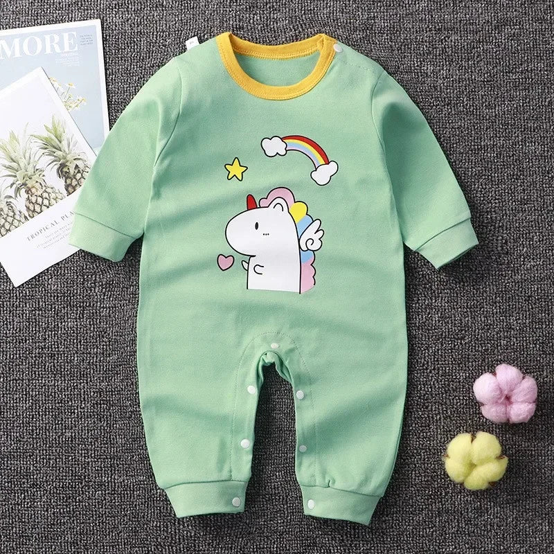 Newborn Cotton Cartoon Unisex Jumpsuit