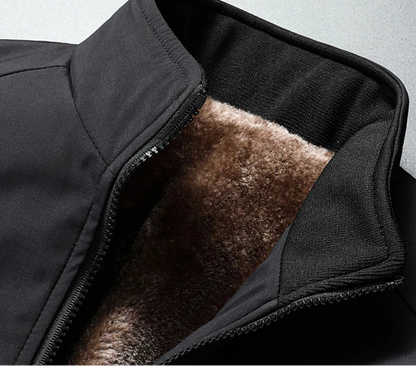 Men's funnel neck zip up winter jacket