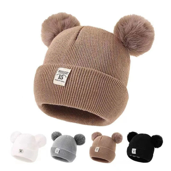 Baby Warm Knitted Hats with Pom